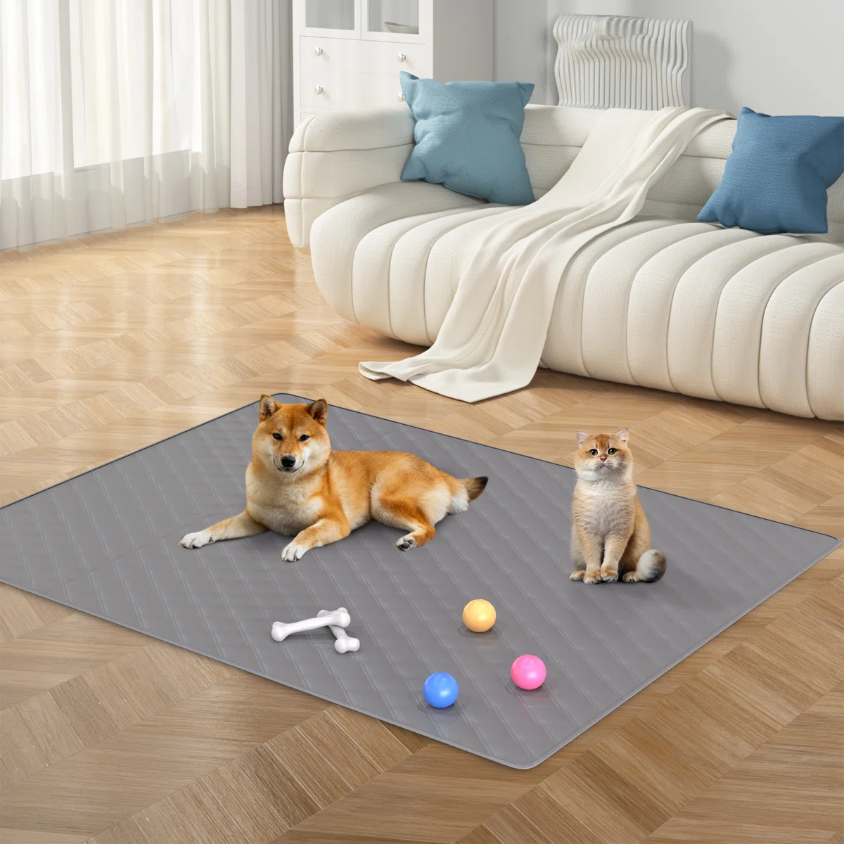 Washable Pet Dog Pee Mat For Playpen, Floor, Bed, Sofa And Trunk - Image 4