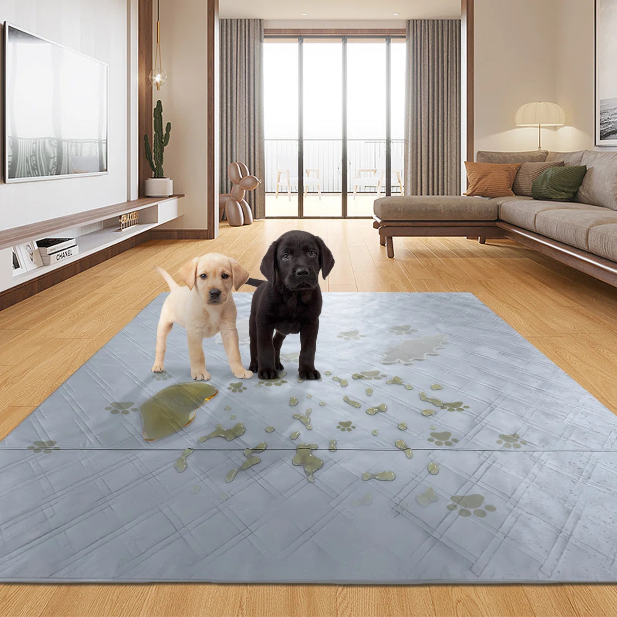 Washable Pet Dog Pee Mat For Playpen, Floor, Bed, Sofa And Trunk - Image 2